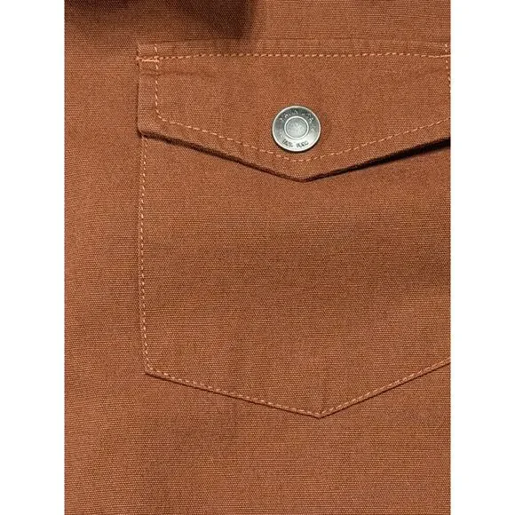 KATIN Canvas Utility Shirt Jacket Rustic Orange SZ XL